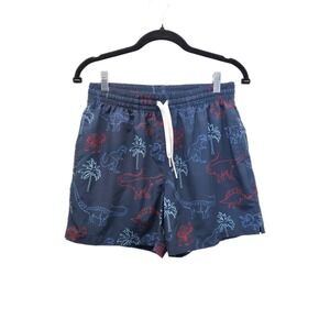 Chubbies Men's 5.5" Swim Trunks Dinosaur Mesh Lined Drawstring Blue Red Size M